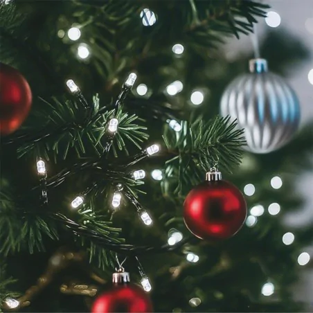 Oswietlenie-choinkowe - klasyczne lampki na choinkę z zimnym światłem 100led 10m vo2638 volteno 