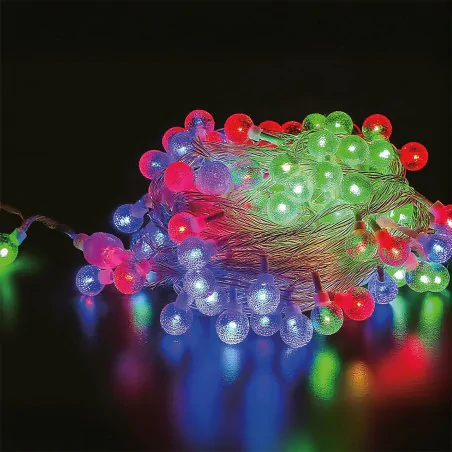Oswietlenie-choinkowe - lampki choinkowe kolorowe kuleczki na przezroczystym przewodzie 50led vo2644 volteno 