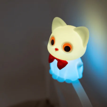 Oswietlenie-do-pokoju-dzieciecego - lampka nocna dziecięca kotek prezent dla niemowlaka miękki silikon mw61590 interblue 