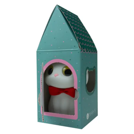 Oswietlenie-do-pokoju-dzieciecego - lampka nocna dziecięca kotek prezent dla niemowlaka miękki silikon mw61590 interblue 