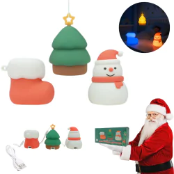 Dekoracje-swiateczne-led - zestaw świąteczny led lampki nocne dla dzieci prezent pod choinkę mw61624 interblue