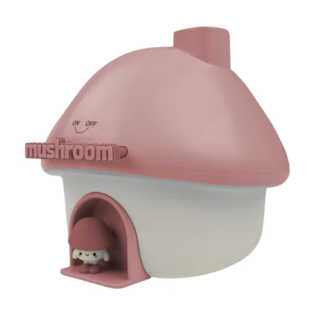 Dekoracje-swiateczne-led - nawilżacz powietrza z lampką led grzybek w kolorze różowym projektor prezent dla dziewczynki mw61496 interblue 