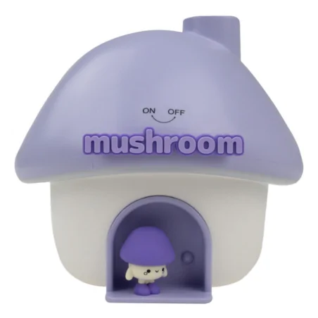 Nawilzacze-i-odswiezacze-powietrza - nawilżacz powietrza led fioletowy grzybek dyfuzor z lampką i projektorem dla dzieci mw61497 interblue 