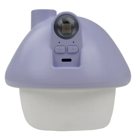 Nawilzacze-i-odswiezacze-powietrza - nawilżacz powietrza led fioletowy grzybek dyfuzor z lampką i projektorem dla dzieci mw61497 interblue 