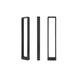 Lampy-ogrodowe-stojace - czarny słupek ogrodowy led zewnętrzny 80cm o mocy 7w neutralne światło rio 8811 lvt