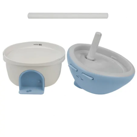 Nawilzacze-i-odswiezacze-powietrza - nawilżacz powietrza dla dzieci domek grzybek z lampką nocną i projektorem niebieski do pokoju chłopca mw61498 interblue 