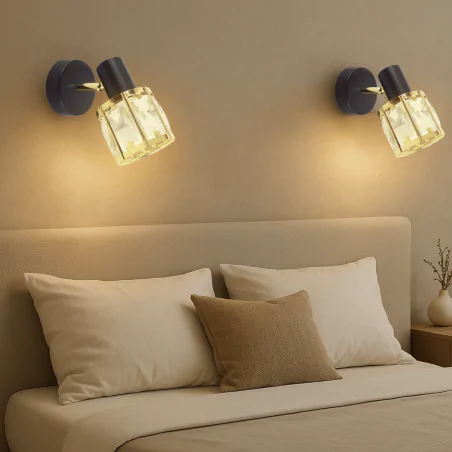 Kinkiety-do-salonu - oprawa ścienno-sufitowa kinkiet czarno-złoty na żarówkę e14 dunbar 04900 ideus 