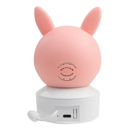 Lampki-nocne - różowa niania elektroniczna z kamerą obrotową i wyświetlaczem króliczek na prezent mw61500 interblue 