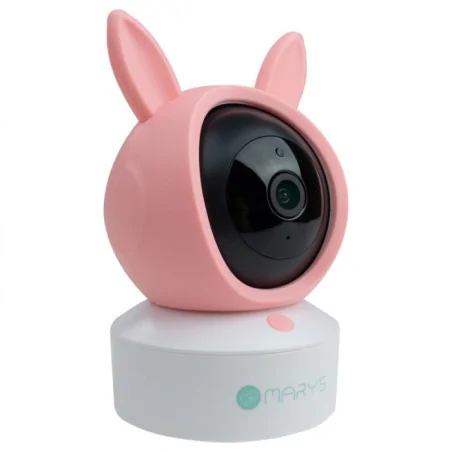 Lampki-nocne - różowa niania elektroniczna z kamerą obrotową i wyświetlaczem króliczek na prezent mw61500 interblue 