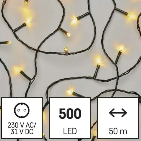 Oswietlenie-choinkowe - światełka choinkowe zewnętrzne lampki na choinkę z ciepłym światłem 500led 50m d4aw26 emos 