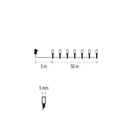 Oswietlenie-choinkowe - światełka choinkowe zewnętrzne lampki na choinkę z ciepłym światłem 500led 50m d4aw26 emos 