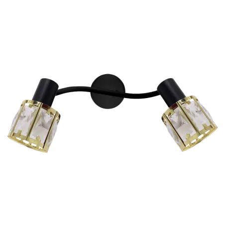 Lampy-sufitowe - oprawa ścienno-sufitowa podwójna lampa czarno-złota dunbar 04901 ideus 