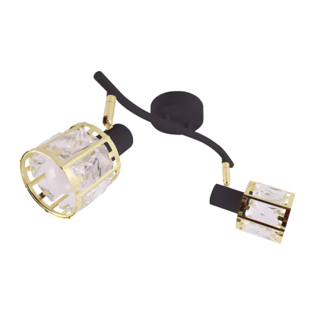Lampy-sufitowe - oprawa ścienno-sufitowa podwójna lampa czarno-złota dunbar 04901 ideus 