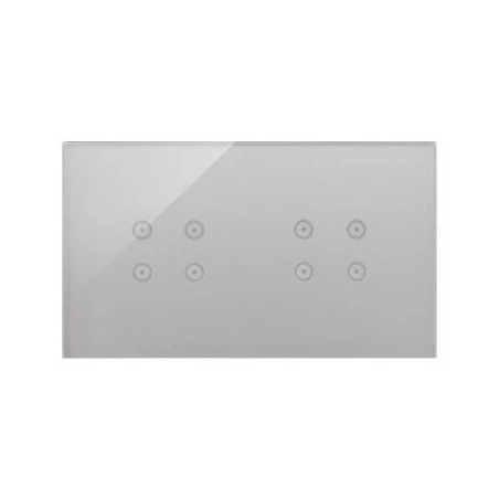 Panele-dotykowe - panel dotykowy 4+4 pola dotykowe srebrna mgła dstr244/71 simon 54 touch kontakt simon 