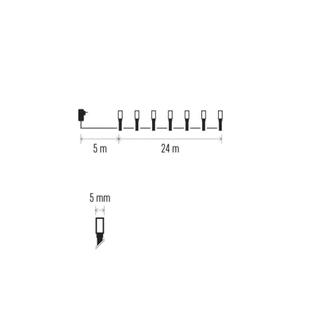 Oswietlenie-choinkowe - lampki choinkowe kolorowe światełka na choinkę zewnętrzne 240led 24m d4am25 emos 