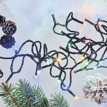 Oswietlenie-choinkowe - ledowe lampki choinkowe 12 metrów kolorowe światełka na choinkę zewnętrzne 120led ip44 emos 