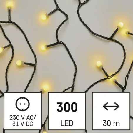 Oswietlenie-choinkowe - lampki led na choinkę 30m kulki z ciepłym światłem 8 programów światełka na zewnątrz z timerem d5aw24 emos 