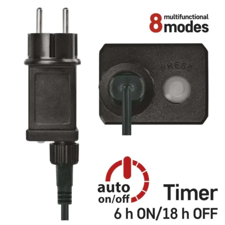 Oswietlenie-choinkowe - lampki led na choinkę 30m kulki z ciepłym światłem 8 programów światełka na zewnątrz z timerem d5aw24 emos 