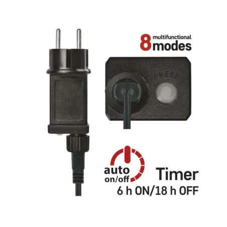 Oswietlenie-choinkowe - światełka choinkowe zimne światło 24m lampki na choinkę z timerem na zewnątrz 240led d4ac25 emos 