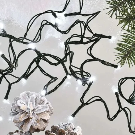 Oswietlenie-choinkowe - światełka choinkowe zimne światło 24m lampki na choinkę z timerem na zewnątrz 240led d4ac25 emos 