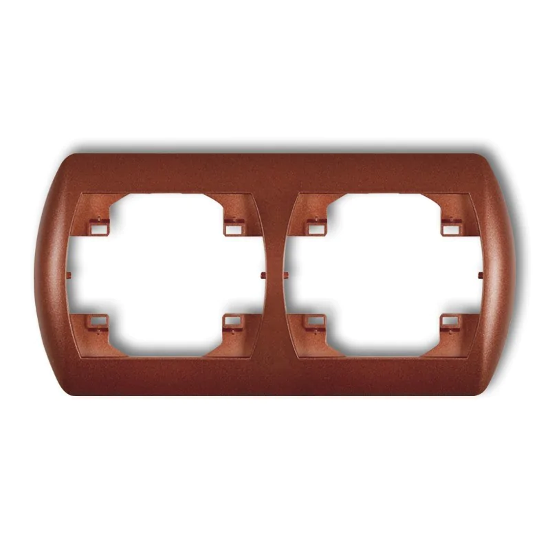 Ramki-podwojne - ramka podwójna pozioma brązowy metalik trend 9rh-2 karlik firmy Karlik 