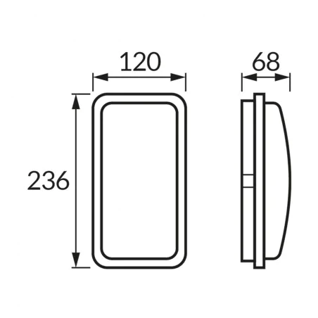 Kinkiety-zewnetrzne - oprawa hermetyczna zewnętrzna led w czarnej obudowie albin 14w 3 barwy ideus 