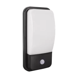 Kinkiety-zewnetrzne - lampa led z czujnikiem ruchu na ścianę zewnętrzna 14w neutralna albin pir ideus