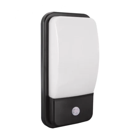 Kinkiety-zewnetrzne - lampa led z czujnikiem ruchu na ścianę zewnętrzna 14w neutralna albin pir ideus 