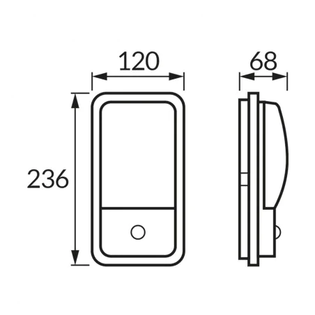 Kinkiety-zewnetrzne - lampa led z czujnikiem ruchu na ścianę zewnętrzna 14w neutralna albin pir ideus 