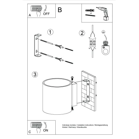 Kinkiety-do-salonu - kinkiet orbis beton lampa ścienna betonowa zielona oliwka g9 sl.1839 sollux 