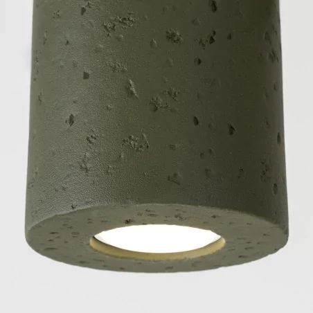 Oswietlenie-sufitowe - plafon orbis beton lampa sutfitowa tuba gu10 zielona oliwka sl.1841 sollux 