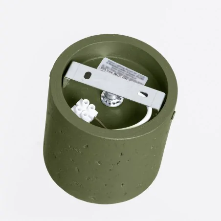 Oswietlenie-sufitowe - plafon orbis beton lampa sutfitowa tuba gu10 zielona oliwka sl.1841 sollux 