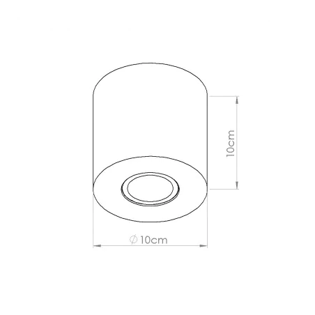 Oswietlenie-sufitowe - plafon orbis beton lampa sutfitowa tuba gu10 zielona oliwka sl.1841 sollux 