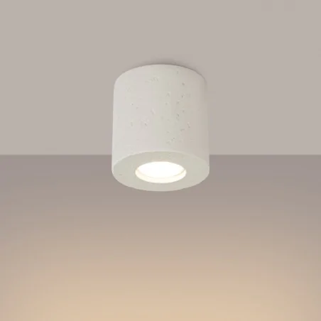 Oswietlenie-sufitowe - plafon orbis beton beżowy tuba sufitowa betonowa gu10 sl.1842 sollux 