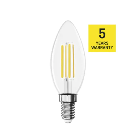 Gwint-trzonek-e14 - żarówka led e14 świeczka nowa klasa a oszczędna ciepła 2700k 3.8w zf3a42 emos 