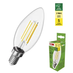 Gwint-trzonek-e14 - żarówka led e14 świeczka nowa klasa a oszczędna ciepła 2700k 3.8w zf3a42 emos