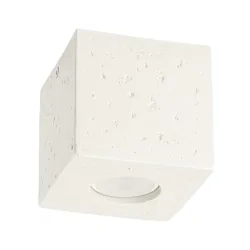 Oswietlenie-sufitowe - plafon quad beton beżowy lampa sufitowa kwadratowa betonowa gu10 sl.1846 sollux