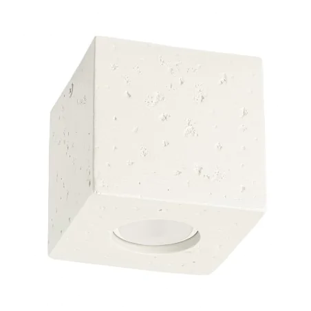 Oswietlenie-sufitowe - plafon quad beton beżowy lampa sufitowa kwadratowa betonowa gu10 sl.1846 sollux 