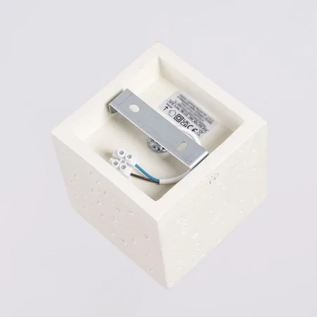 Oswietlenie-sufitowe - plafon quad beton beżowy lampa sufitowa kwadratowa betonowa gu10 sl.1846 sollux 