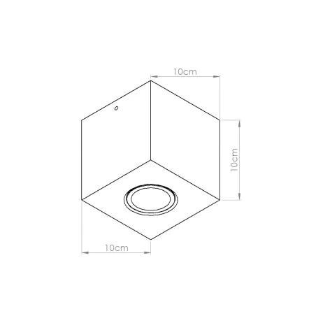 Oswietlenie-sufitowe - plafon quad beton beżowy lampa sufitowa kwadratowa betonowa gu10 sl.1846 sollux 
