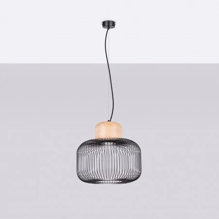 Lampy-sufitowe - lampa wisząca industrialna sufitowa gabbia 35 sl.1847 sollux 