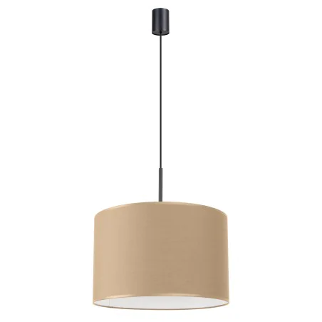 Lampy-sufitowe - lampa sufitowa wisząca do salonu nevia z kloszem taupe sl.1849 sollux 