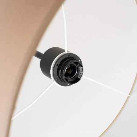 Lampy-sufitowe - lampa sufitowa wisząca do salonu nevia z kloszem taupe sl.1849 sollux 