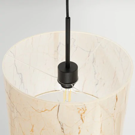 Lampy-sufitowe - lampa sufitowa wisząca do sypialni nevia z marmurkowym kloszem sl.1850 sollux 