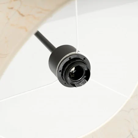 Lampy-sufitowe - lampa sufitowa wisząca do sypialni nevia z marmurkowym kloszem sl.1850 sollux 