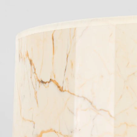 Lampy-stojace - lampa podłogowa z marmurkowym abażurem nevia beżowa na trójnogu sl.1854 sollux 