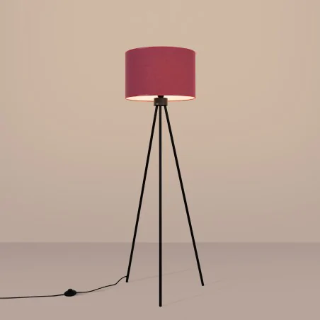 Lampy-stojace - lampa stojąca podłogowa do salonu nevia burgundowa sl.1856 sollux 