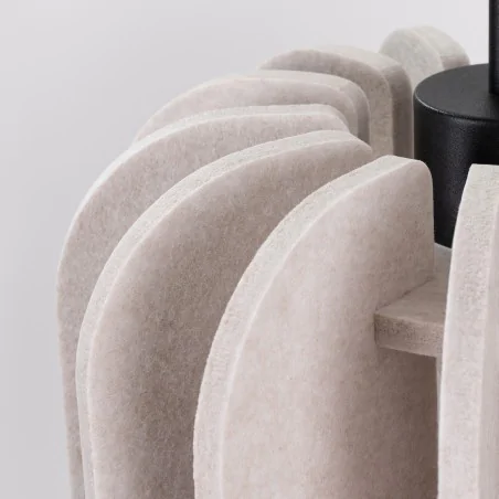 Lampy-sufitowe - lampa sufitowa wisząca mula 27 beżowy filcowy klosz sl.1857 sollux 