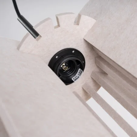 Lampy-sufitowe - lampa sufitowa wisząca mula 27 beżowy filcowy klosz sl.1857 sollux 