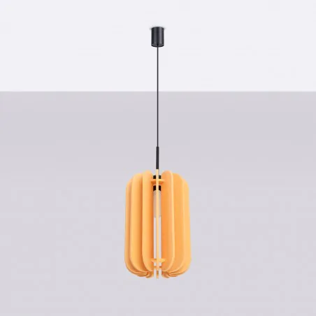 Lampy-sufitowe - lampa wisząca z modnym żółtym filcowym kloszem mula 27 sl.1858 sollux 